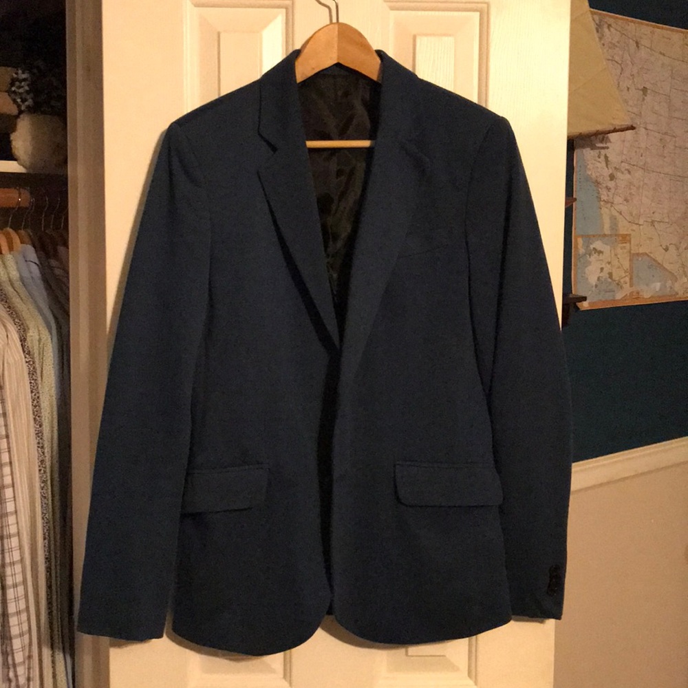 ZARA BASIC teal men’s blazer